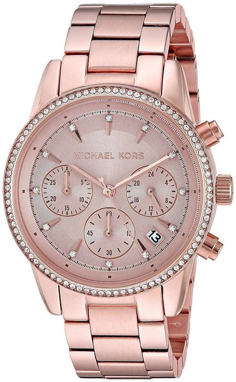 michael kors chronograph women's watch|michael kors diamond watch women's.